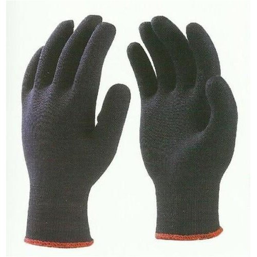 knitted gloves with rubber